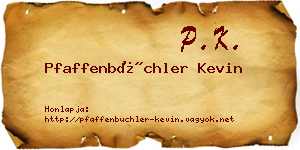 Pfaffenbüchler Kevin névjegykártya