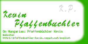 kevin pfaffenbuchler business card